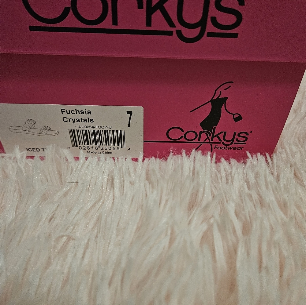Corkys Fuchsia Rhinestone Women's Sandals - Picture 5 of 7